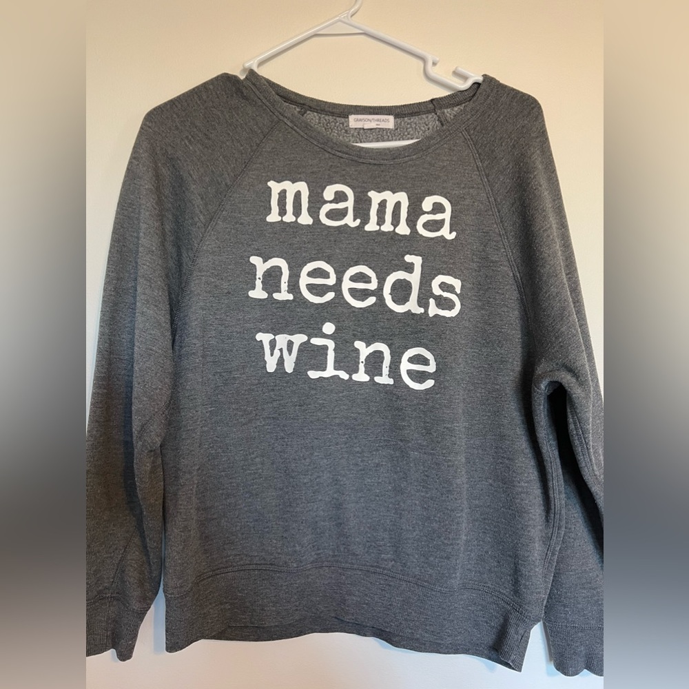 Mama needs wine crewneck